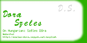 dora szeles business card